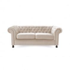 Canapea Fixa 3 locuri Chesterfield Silky Grey foto