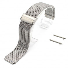 Curea metalica argintie Thick pentru Huawei Watch W1 foto