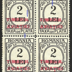 VARIETATE-ROMANIA-SUPRATIPAR TIMBRUL AVIATIEI BLOCK X4--1931 MNH