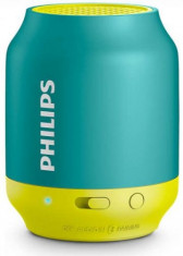 Boxa Portabila Philips BT25A, Bluetooth/Jack 3.5mm, 2 W (Albastru/Galben) foto