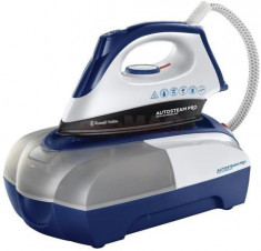 Statie de calcat Russell Hobbs Autosteam Pro, Talpa Ceramica, 2400W, 0.65l (Alb-Albastru) foto