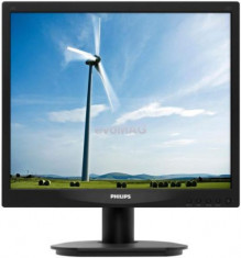 Monitor LED Philips 17inch 17S4LSB/00, VGA, DVI-D, 5ms, SmartImage (Negru) foto