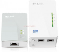 Kit 2 adaptoare Powerline Extender WiFi TP-LINK TL-WPA4220KIT foto