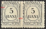 VARIETATE- ROMANIA-PERECHE TAXA DE PLATA 1920 / 1926 MNH, Nestampilat