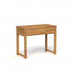 Masa de birou din lemn masiv de stejar natural Koli, L100xl51xh80 cm foto