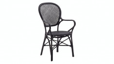 Scaun din rattan Rossini Black foto