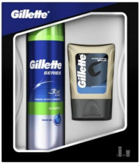 Gel de ras Gillette Series Sensitive 200ml + After shave Balsam Gillette 75ml foto