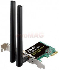 Placa de retea wireless ASUS PCE-AC51, Dual Band, 750 Mbps, PCI-E, 2 Antene externe foto