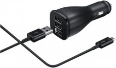 Incarcator Auto Samsung EP-LN920BBEGWW, 2x USB, 2A, Fast Charger, Cablu microUSB inclus (Negru) foto