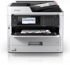 Multifunctional Epson WorkForce Pro WF-C5790DWF, Inkjet, A4, 34 ppm, Duplex, Fax, Retea, Wi-Fi (Alb/Negru) foto