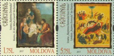 MOLDOVA 2017, Craciun, Icoane, Arta, serie neuzata, MNH foto