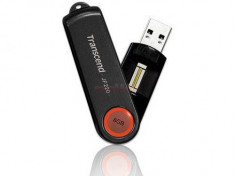 Stick USB Transcend JETFLASH 8GB - Cititor amprenta (Rosu) foto