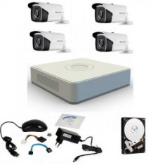 Kit supraveghere Hikvision Turbo HD 1080P cu 4 camere IR 40 m foto