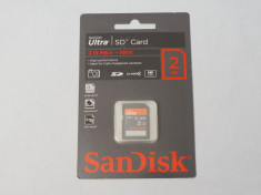 Card memorie SD SanDisk SD Ultra 2 Gb 100X 15 MB/s - sigilat foto