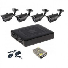 Kit supraveghere VEYO AHD 4 camere rezolutie HD 720P, 1MP si infrarosu la 30 m foto