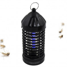 Lampa UV anti-insecte 2W, tensiune grilaj 600 V, negru, Esperanza foto