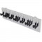 Cuier de perete cu design claviatura de pian cu 16 carlige negre