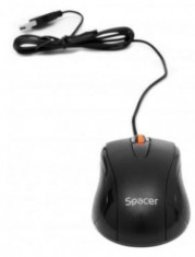 Mouse Optic Spacer SPMO-F01, 1000 DPI, USB (Negru) foto