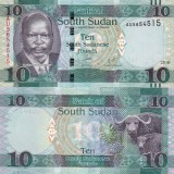Sudanul de Sud 10 Pounds 2016 UNC Bancnota Africa Ne流通 Bancnote Straine Colectie
