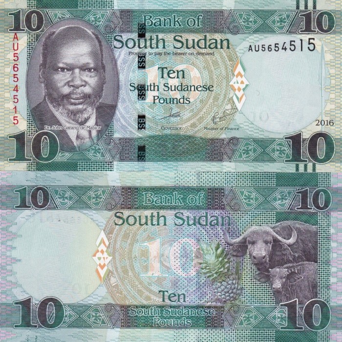 SUDANUL DE SUD 10 pounds 2016 UNC!!!