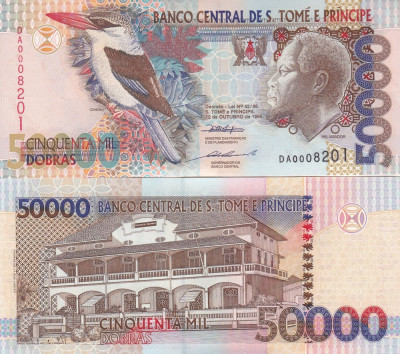 Sao tome &amp;amp; Principe 50 000 Dobras 22.10.1996 UNC foto