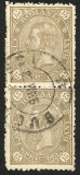 VARIETATI-- ROMANIA PERECHE ,, CIFRA IN 4 COLTURI ,,--1890, Stampilat