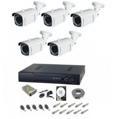Sistem de supraveghere 5 camere varifocale 4 Mp, IR 40 m. Sistem de supraveghere 5 camere varifocale 4 Mp, IR 40 m.