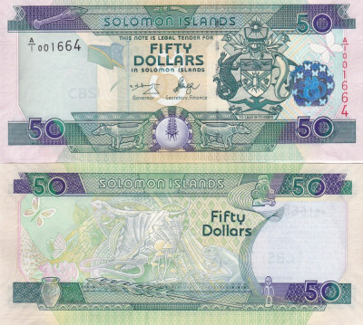 Insulele Solomon 50 Dollars 2004 UNC foto