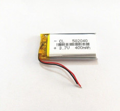 502040 - Acumulator Li-Polymer - 3,7 V - 400mah - 20x40x5 mm foto