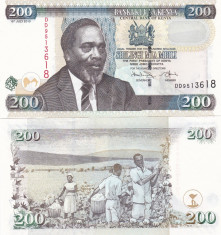 Kenya 200 Shillings 16.07.2010 UNC foto