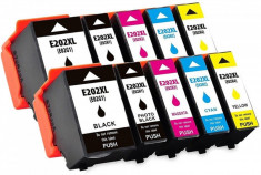 Set 10 Cartuse BK/COLOR Compatibil pentru Epson Expression Premium Expression Premium XP-6000 / Expression Premium XP-6005 foto