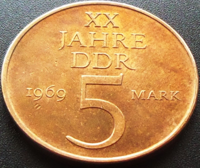 Moneda ANIVERSARA 5 MARCI - RD GERMANA, anul 1969 *cod 3360 A foto