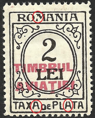 VARIETATE --TAXA DE PLATA / TIMBRUL AVIATIEI--1931 MNH foto