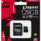 Card de memorie Kingston Canvas Go microSDXC, 128 GB, 90 MB/s Citire, 45 MB/s Scriere, UHS-I Class 3 + Adaptor SD