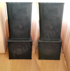 Set 4 BOXE profesionale EMINENCE originale 400W / 500W RMS + STATIVE + CABLURI foto