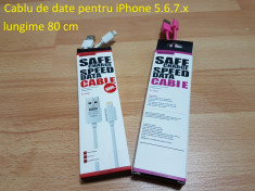 Cablu de date si ancarcare pentru iPhone 5.6.7.x lungime 80 cm foto