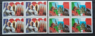 VATICAN 1995 &amp;ndash; PAPA IOAN PAUL II, serie BLOC DE 4 MNH, TR13 foto