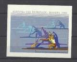 POLONIA 1980 &ndash; OLIMPIADA MOSCOVA, colita MNH, TR3