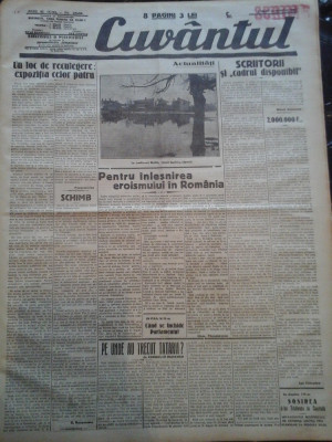 Ziare vechi - Cuvantul - Nr. 2829, 10 mar 1933, 8 pag, C. Rudescu, M. Sebastian foto