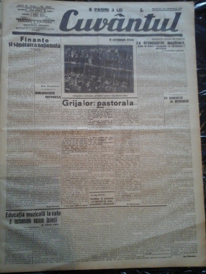 Ziare vechi - Cuvantul - Nr. 2813, 22 feb 1933, 8 pag, Racoveanu, I. Calugaru foto