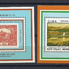 CUBA 1988/1989 – EXPOZITII FILATELICE, colite stampilate, TR19
