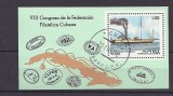 CUBA 1982 &ndash; VAPOR, HARTA INSULEI, colita stampilata, TR21