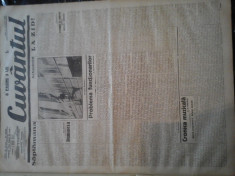 Ziare vechi - Cuvantul - Nr. 2790, 30 ian 1933, 8 pag, Racoveanu, Perpessicius foto
