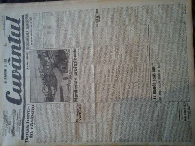 Ziare vechi - Cuvantul - Nr. 2828, 9 mar 1933, 8 pag, Nae Ionescu, O. Onicescu foto