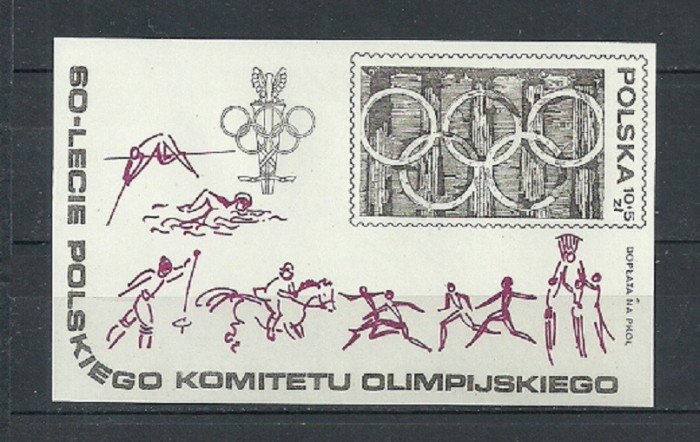 POLONIA 1979 &ndash; JOCURI OLIMPICE, colita MNH, TR4