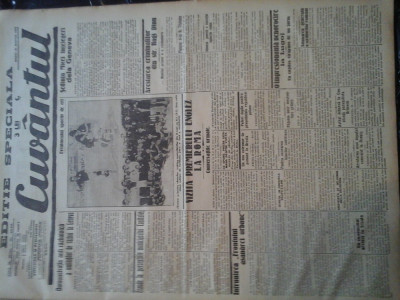 Ziare vechi - Cuvantul - Nr. 2840, 21 mar 1933, 4 pag, Editie Speciala foto