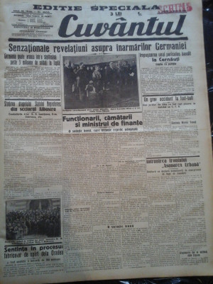 Ziare vechi - Cuvantul - Nr. 2833, 14 mar 1933, 4 pag, Editie Speciala foto