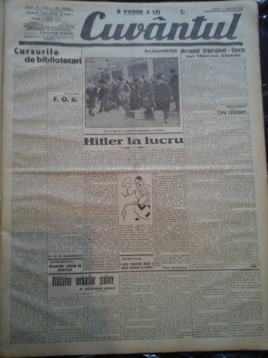 Ziare vechi - Cuvantul - Nr. 2836, 17 mar 1933, 8 p., Perpessicius, M. Sebastian foto