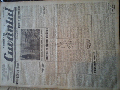 Ziare vechi - Cuvantul - Nr. 2793, 2 feb 1933, 8 pag, Nae Ionescu, Theodorescu foto