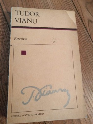tudor vianu - estetica Rd foto